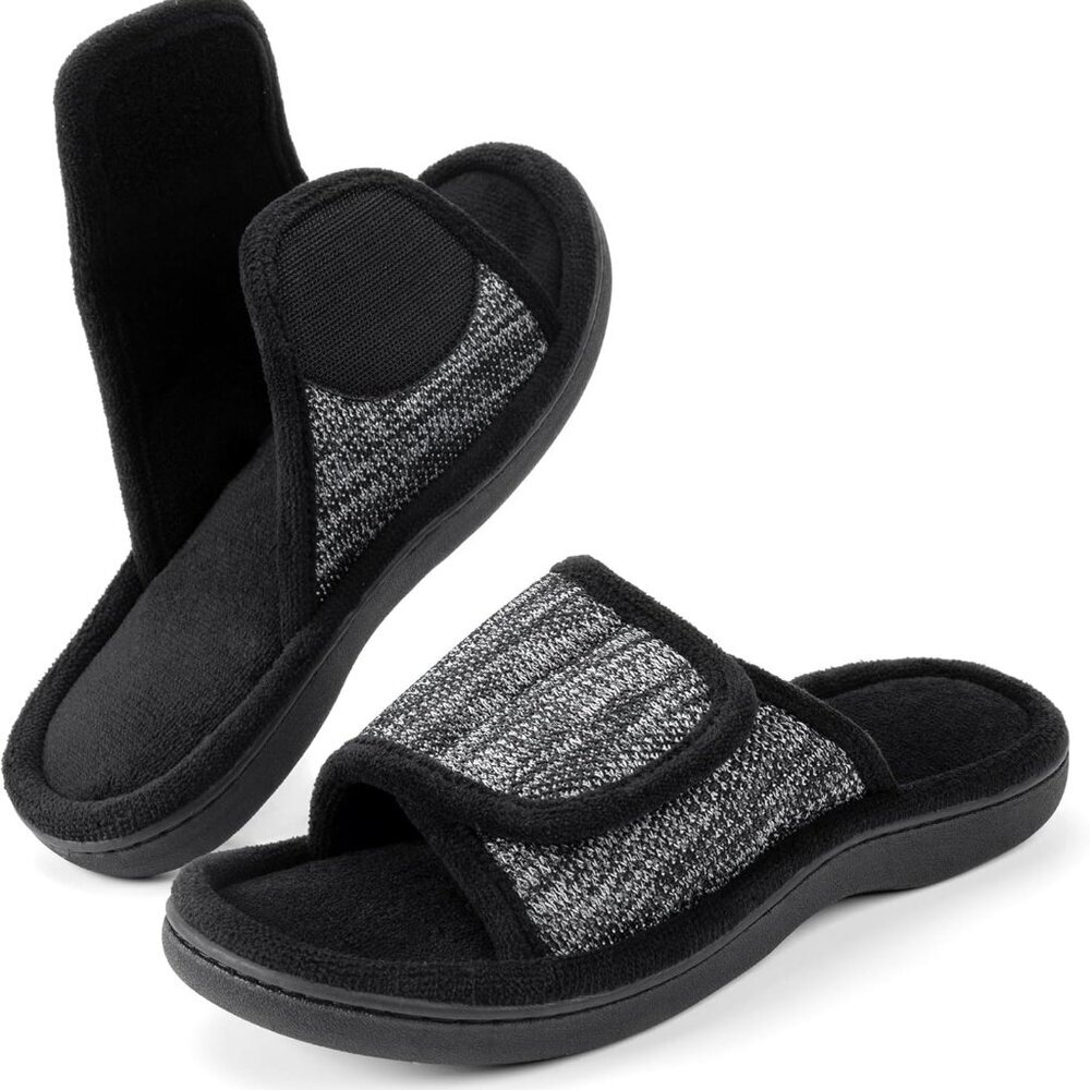 Women's Adjustable Wrap Memory Foam Slide Slipper - image 1
